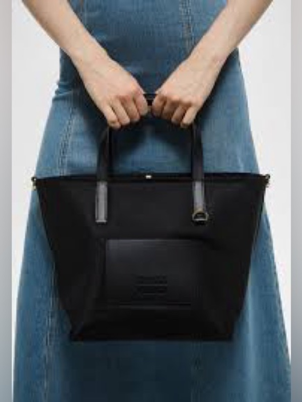 Bimba y Lola chihuahua Collection Black Nylon Small Bag Crossbody Tote - Picture 7 of 16